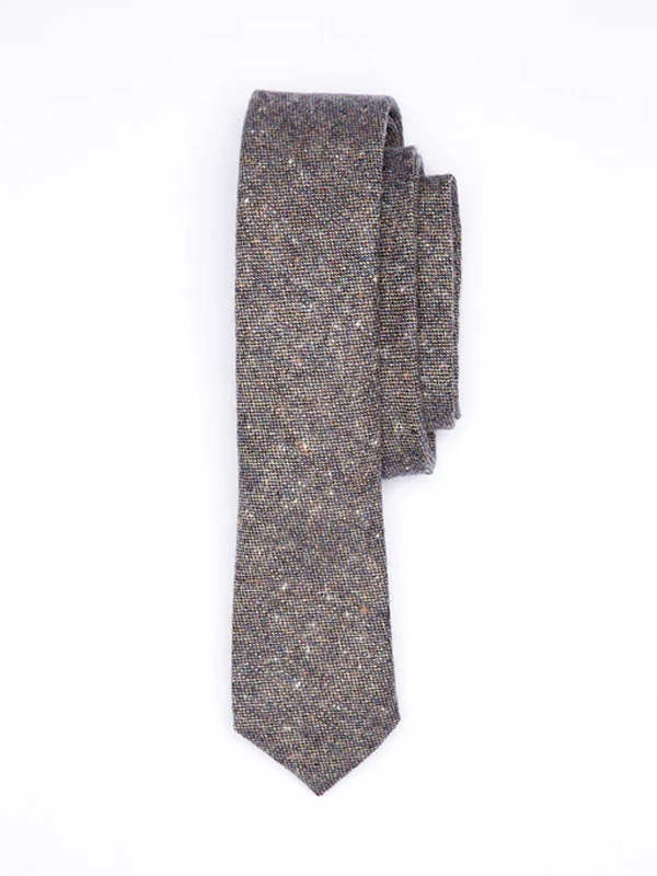 Pointed Necktie: Amethyst Slub Wool