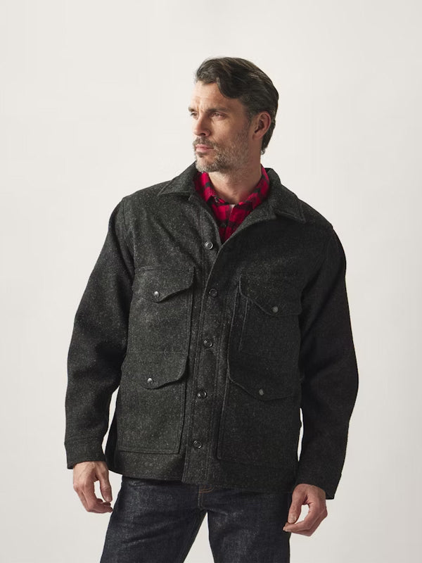 Mackinaw Wool Cruiser Jacket: Charcoal