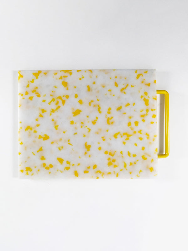 Large Cutting Board: Yellow/White